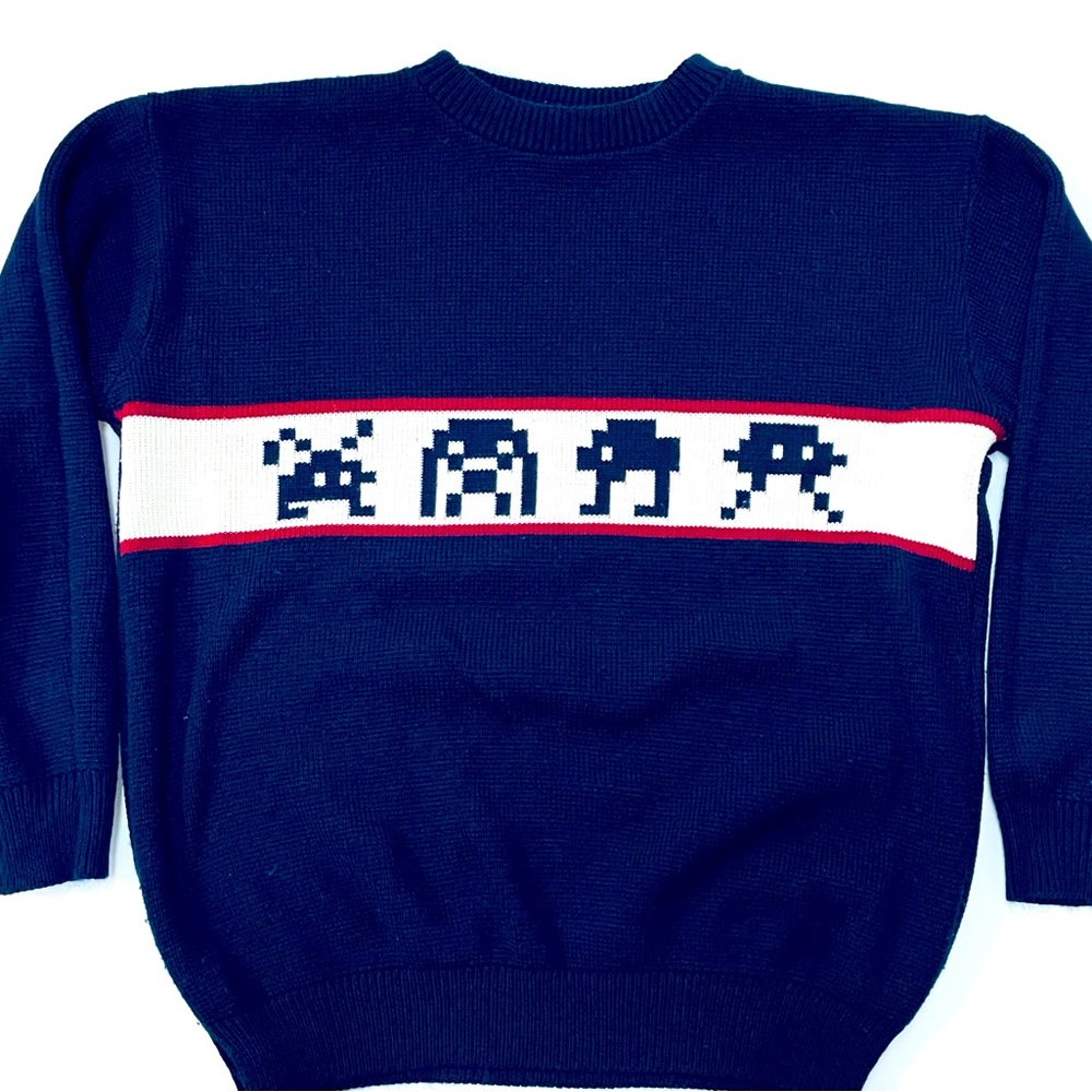 Very Rare Vintage 90’s X-LARGE Brand Space Invaders Acrylic Sweater Men’s L